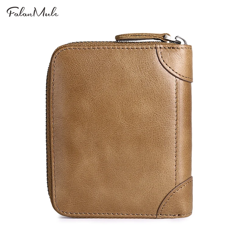 FALAN MULE кошелек маленький кошелек для монет короткие мужские кошельки натуральная кожа мужской кошелек брендовый кошелек Винтажный Мужской кожаный кошелек