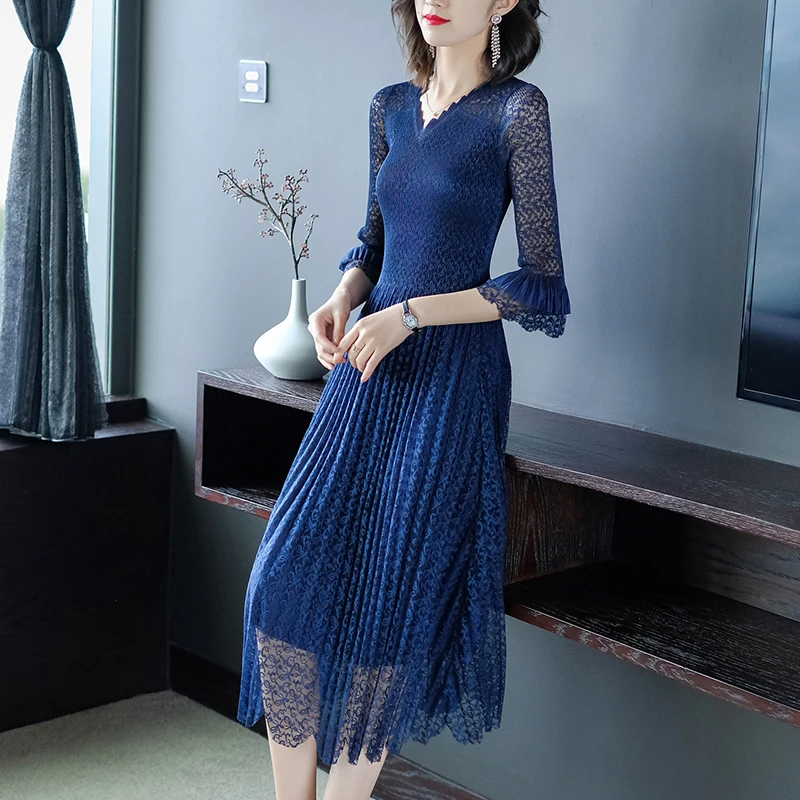 Женское эластичное вечернее платье в вечерние ле ретро темно синее зеленое