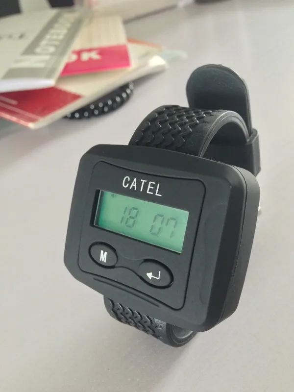 Wireless Service Calling System Restaurant with monitor button watch pager (1 display receiver+ 2 +30 table bell button) | Компьютеры и