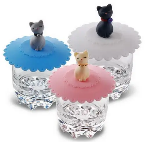 YI HONG милый кот силиконовая крышка чашки кофе всасывания уплотнение силиконовый