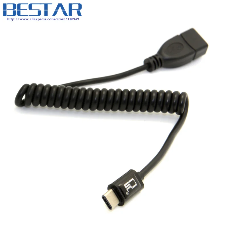 

1m 3ft 100cm Stretch USB-C USB 3.1 Type C to USB 2.0 A Female OTG Data Cable for Tablet & Laptop