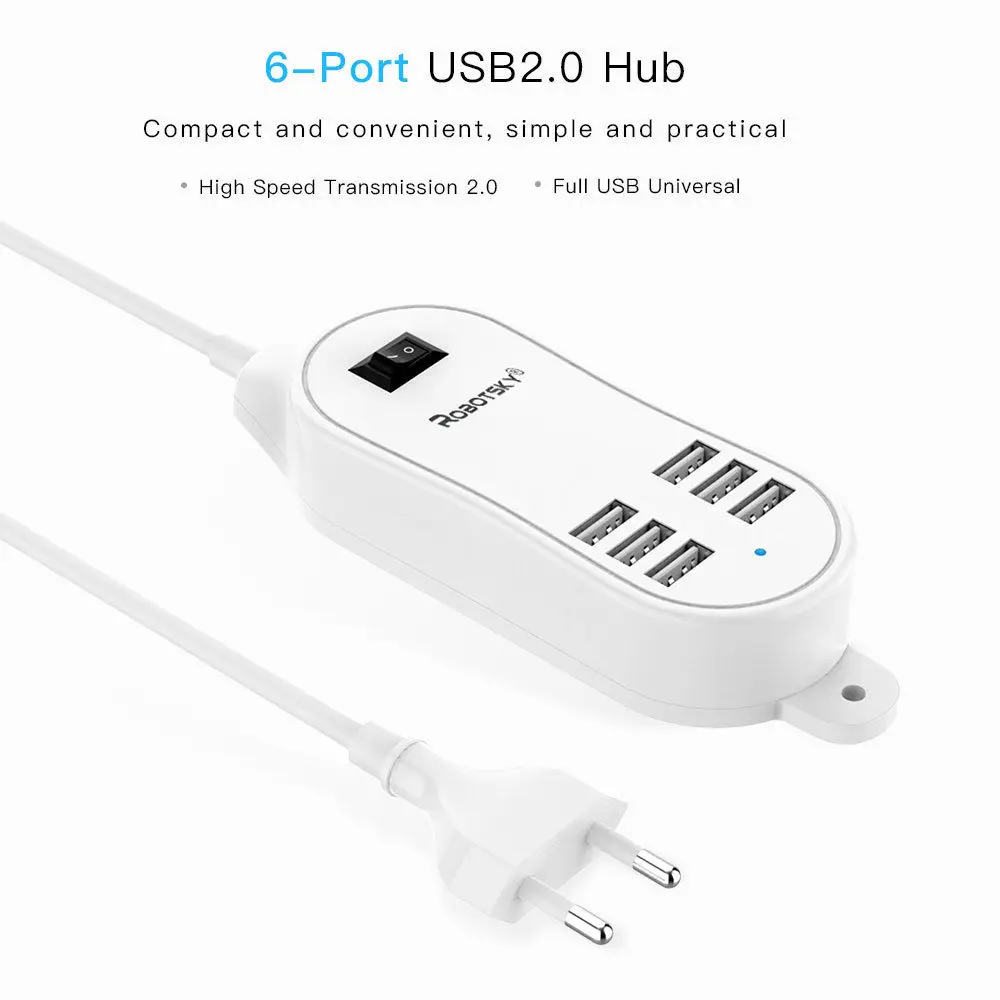 Многопортовое Usb зарядное устройство 6 usb портов Быстрая зарядка подключаемые