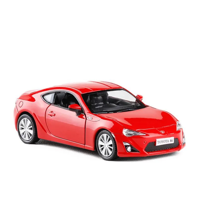 Модели легкосплавных автомобилей Toyota GT86, модель 1:36, модель автомобиля из сплава, игрушка для литья под давлением, коллекция металлических моделей, игрушки, 2 открытые двери