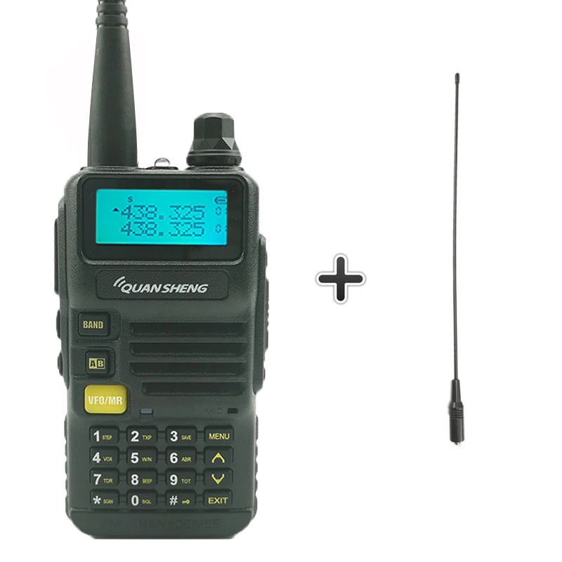 Quansheng UV-R50 портативная рация UHF VHF Двухдиапазонная 5 Вт двухсторонняя рация 2800 мАч длительное время ожидания портативная рация Uv-5r КВ трансивер Uv 5r - Цвет: Add a 38cm antenna