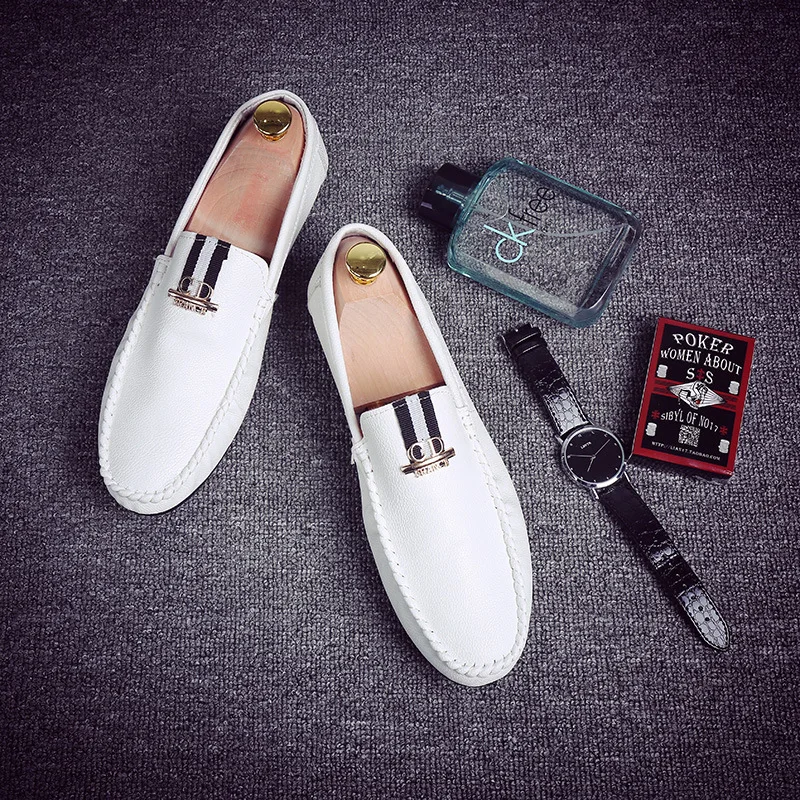 20019 tenis masculino обувь для взрослых мужские кожаные лоферы zapatos de hombre off Белый