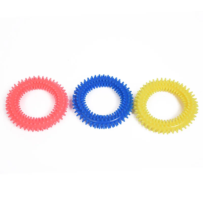 ПЭТ круглый Укус устойчивостью чистки зубов резиновая игрушка для домашних