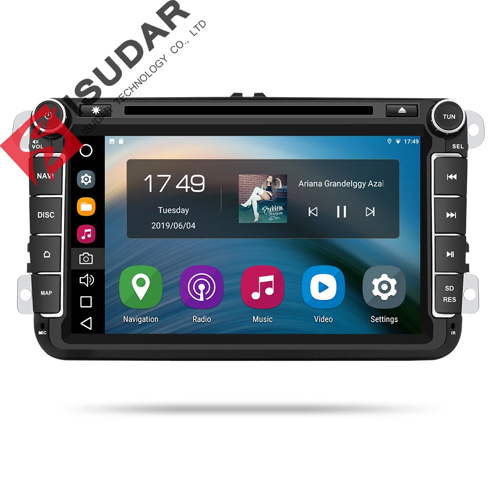 Isudar автомобильный мультимедийный плеер 2 Din Android 9 для Volkswagen/Passat/POLO/GOLF/CC/Skoda/Octavia/Leon Авто dvd-радио GPS 1280*720