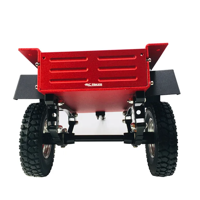 1 комплект RC Hiker DIY мини-прицеп 180*165*110 мм мини-трактор с ЧПУ W резиновая шина колеса+ обод ступицы колеса для 1/10 SCX10II D90 RC автомобилей