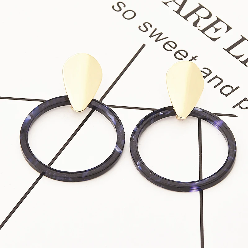 Корейские популярные серьги с каплями воды геометрические круглые резиновые