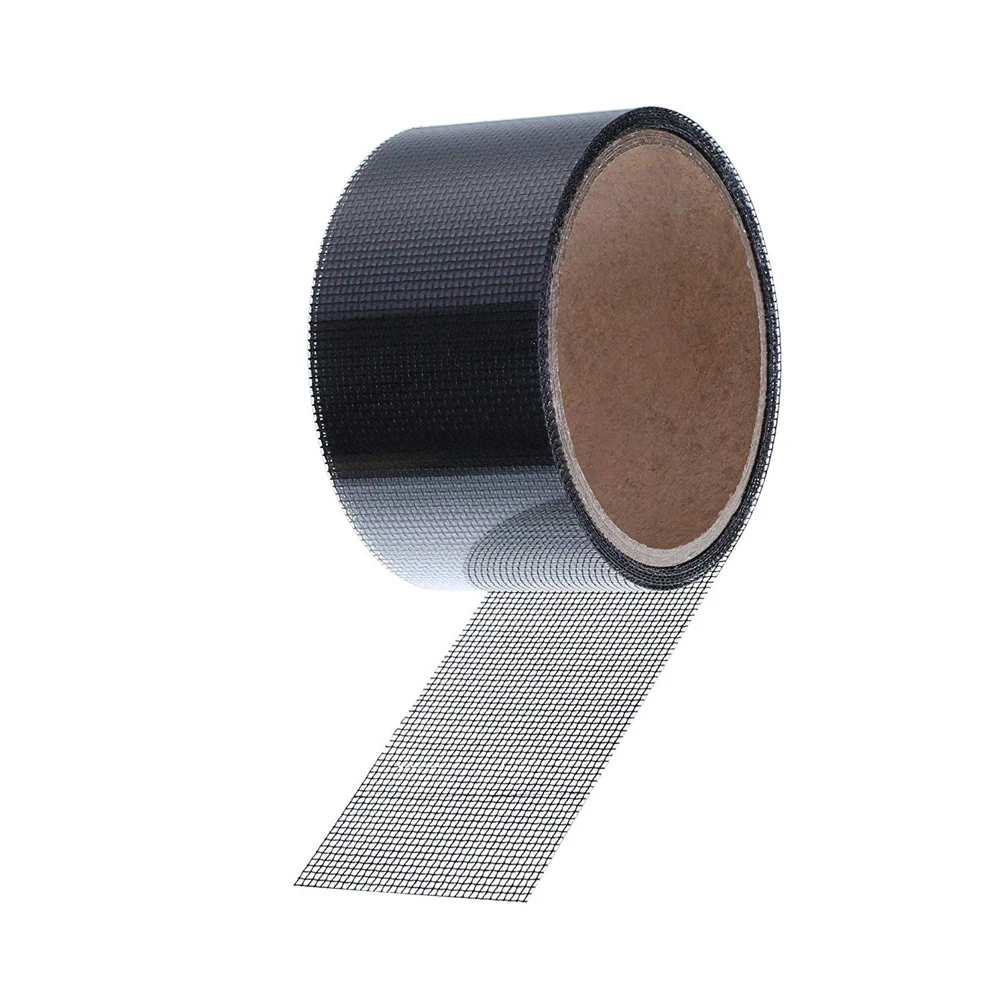 1 Roll Tape Black Universal Strong Adhesive Easy Apply Repair Covering Mesh Sticky Fiberglass Patch Window Screen Durable | Обустройство