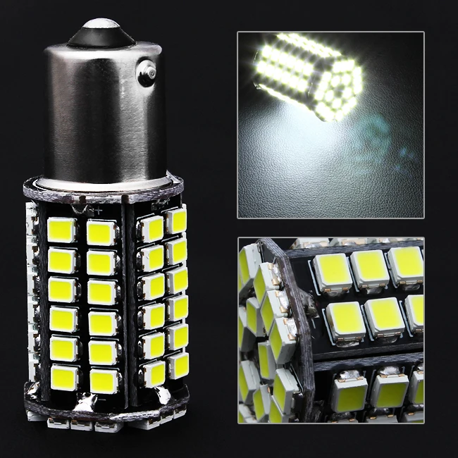 FORAUTO белый светодиодный светильник источника сигнала поворота поиска 80SMD 1156 AC/DC 12V