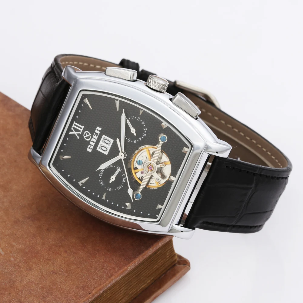 Часы мужские механические с турбийоном ремешком на руку|goer watches|goer watch watchesgoer