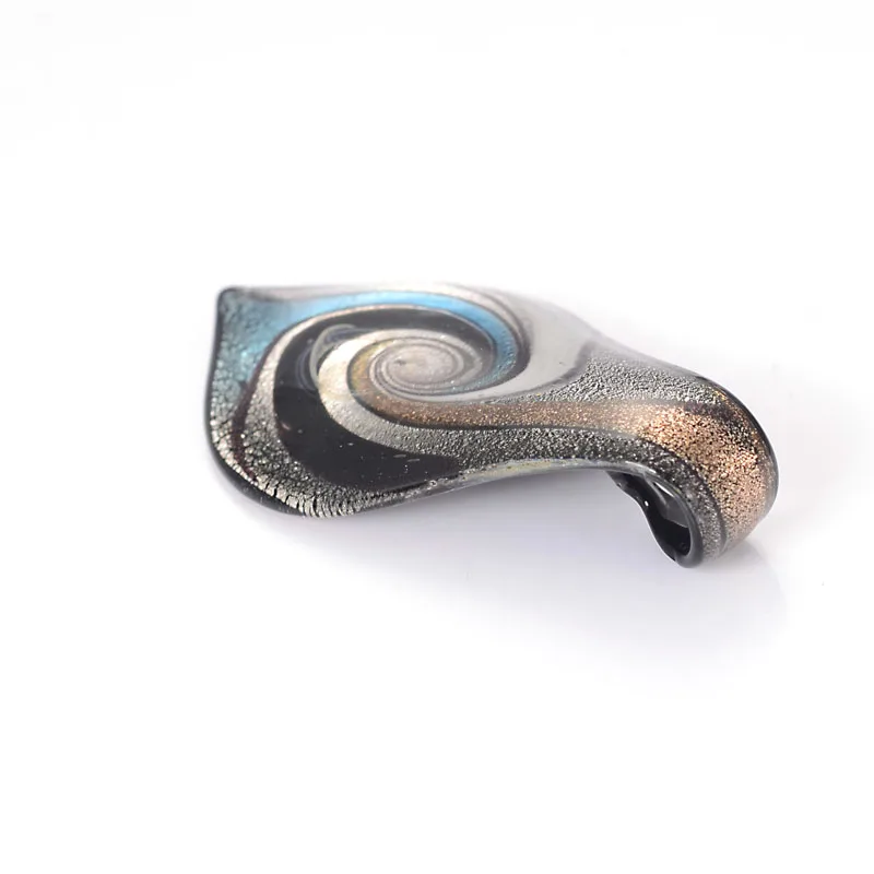 Лидер продаж ручной работы муранский Lampwork стекло 4 цвета книги по искусству глазури прохладный лист кулон Fit цепочки и ожерелья для женщвечерние и