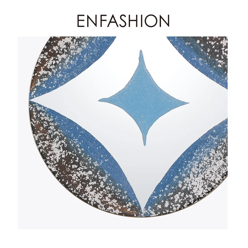 Enfashion лаковые художественные сережки-гвоздики с ручной росписью из нержавеющей стали большие серьги круги для женщин модные ювелирные изделия Kolczyki EBQ