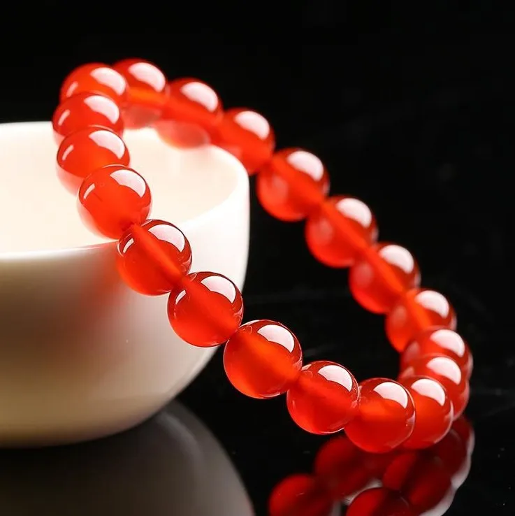 

fine jewelry Kaiguang genuine natural red agate mink bracelet for men and women