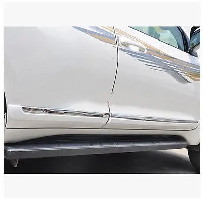 

Chrome Pearl White Side Door Body Molding Cover For Toyota Prado FJ150 2010-2018