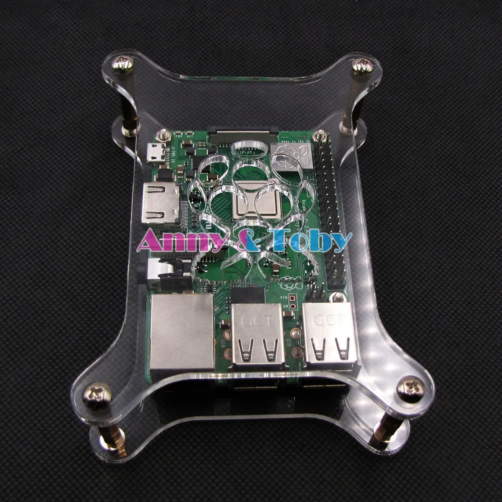 B11: прозрачный акриловый чехол для Raspberry PI 3B + plus Модель B корпус корпуса 2