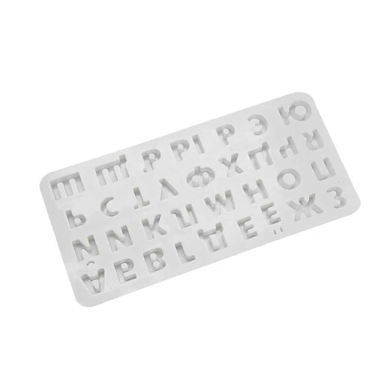 Русский алфавит буквы силиконовые 3D формы DIY льда жаропрочная посуда для фондан