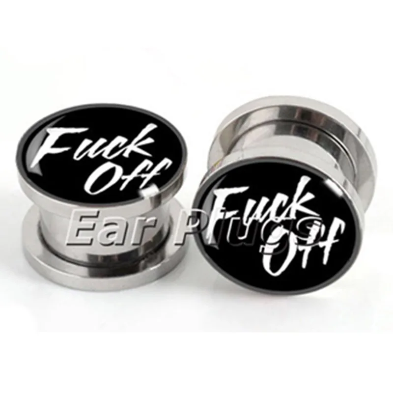 Пара FX от датчики штекер Нержавеющая Сталь Винт Fit беруши плоть туннель украшения