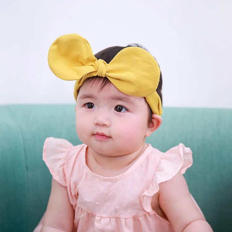 Повязка на голову из хлопка с бантом аксессуары для волос принцессы подарок