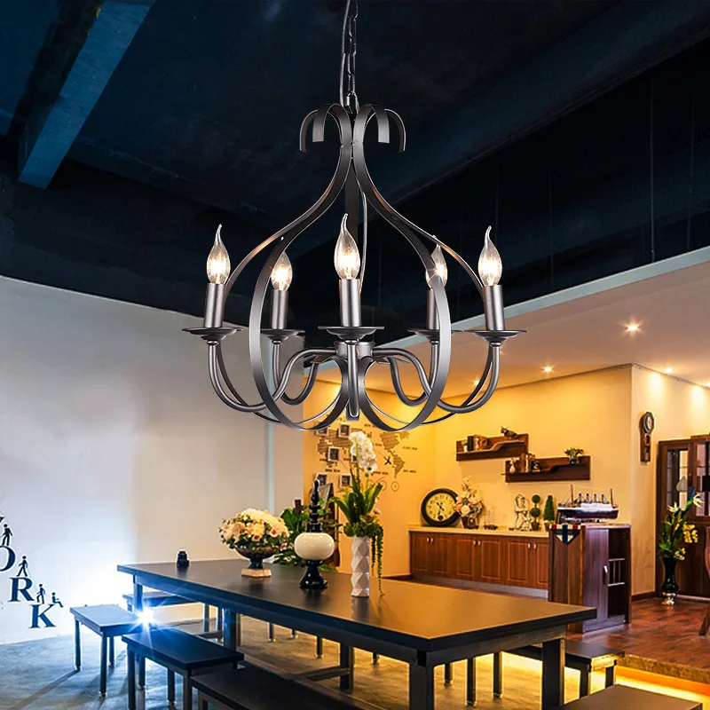 Железная ретро люстра HAIXIANG в европейском стиле простой американский Сельский