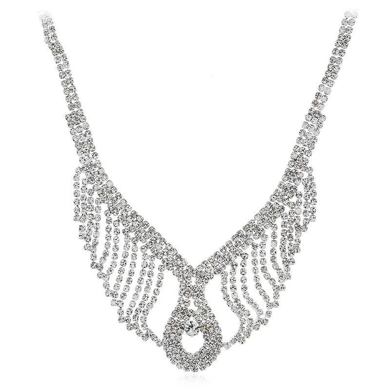 Fashion Jewelry Set Crystal Necklace &amp Earrings Wedding Party for Women Accessories | Украшения и аксессуары