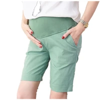 maternity cotton short pants summer for pregnant women plus size clothing pregnancy clothes shorts belly skinny cotton 4xl
