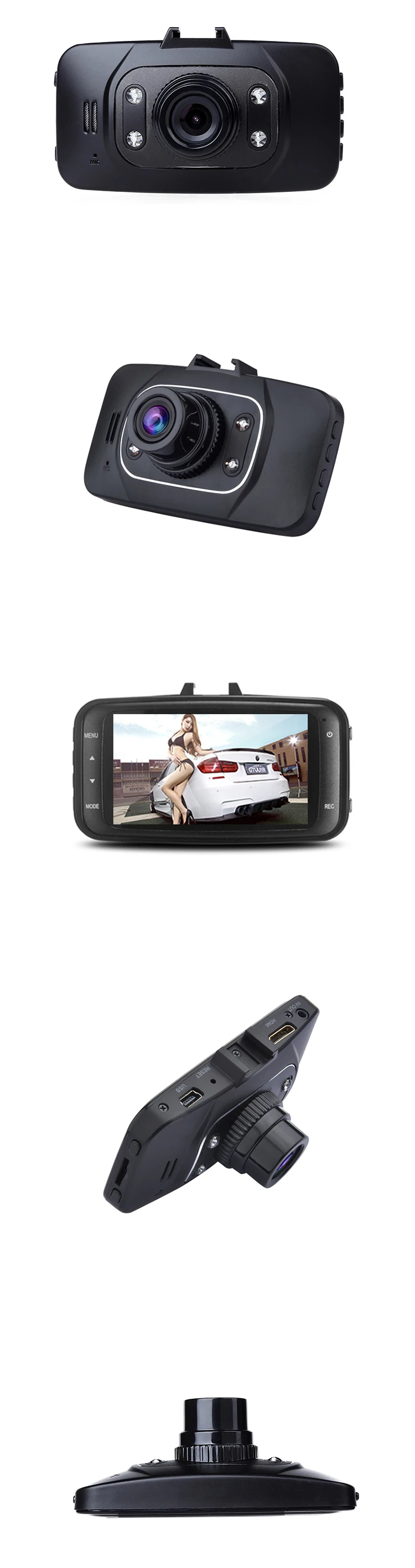 Автомобильный dashcam Ainina 2,7 дюйма 1080 p Видеорегистраторы для автомобилей приборной панели Камера, обнаружения движения, g-сенсор, простой парковка режим