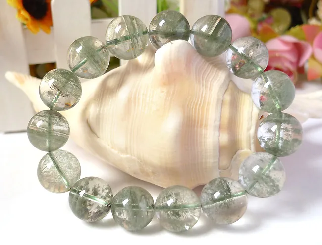 14 мм натуральный зеленый фантомный кварцевый хлорит корнуопийный Кристалл