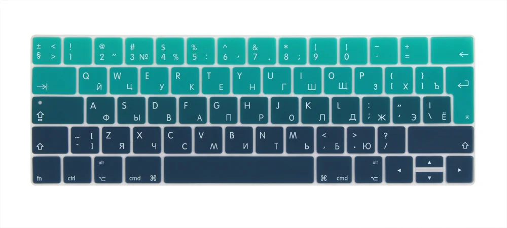 Чехол для клавиатуры с русским евро входом 2016 2018 Macbook Pro 13 15 дюймов сенсорной