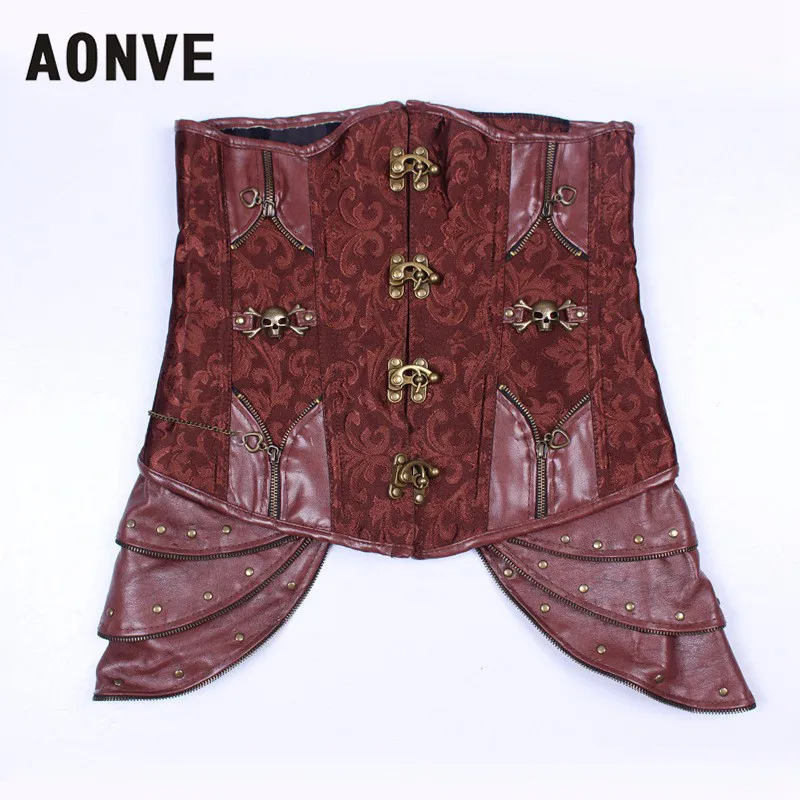 Корсет AONVE в стиле стимпанк соблазнительные корсеты под грудью и бюстье корсет из