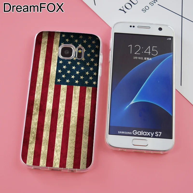 DREAMFOX K093 flag Soft TPU Silicone Case Cover For Samsung Galaxy Note S 6 7 8 9 Edge Plus Grand Prime |