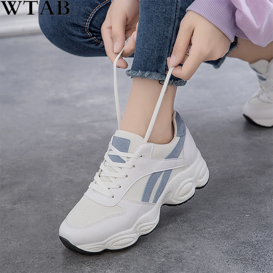 Женские кроссовки WTAB черные замшевые на платформе весну 2019|Женские и кеды| |