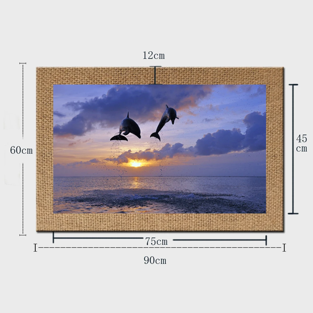 Нет кадров цельнокроеное платье стены Книги по искусству Дельфин живопись seacape