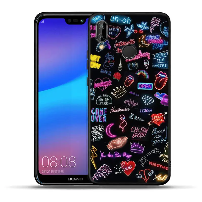 Роскошный черный чехол для телефона Huawei Mate 20 10 P30 P20 P10 P9 P8 Lite Pro 2017 P Smart 2019 Мягкий ТПУ