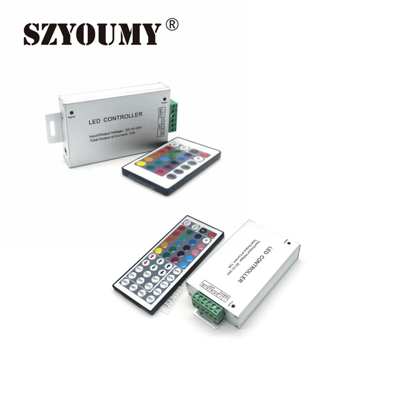 SZYOUMY RGB Led контроллер для 3528 5050 SMD Светодиодная лента 12 в 24 а клавиши 44 беспроводной