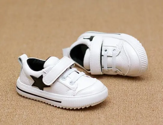 2016 Spring Children's sport shoes Leather Boys Girls leather Wholesale Baby fashion sneakers comfortable kids flats shoe | Детская