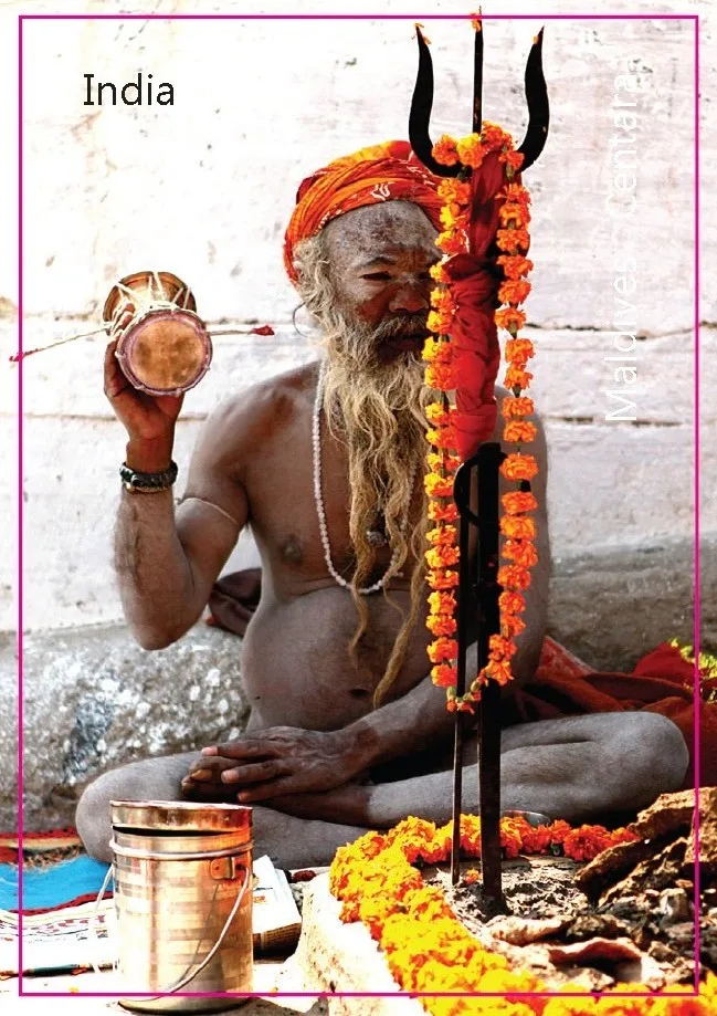 Прямоугольные жесткие магниты Индия Sadu Varanasi прямоугольник 3*2 дюйма
