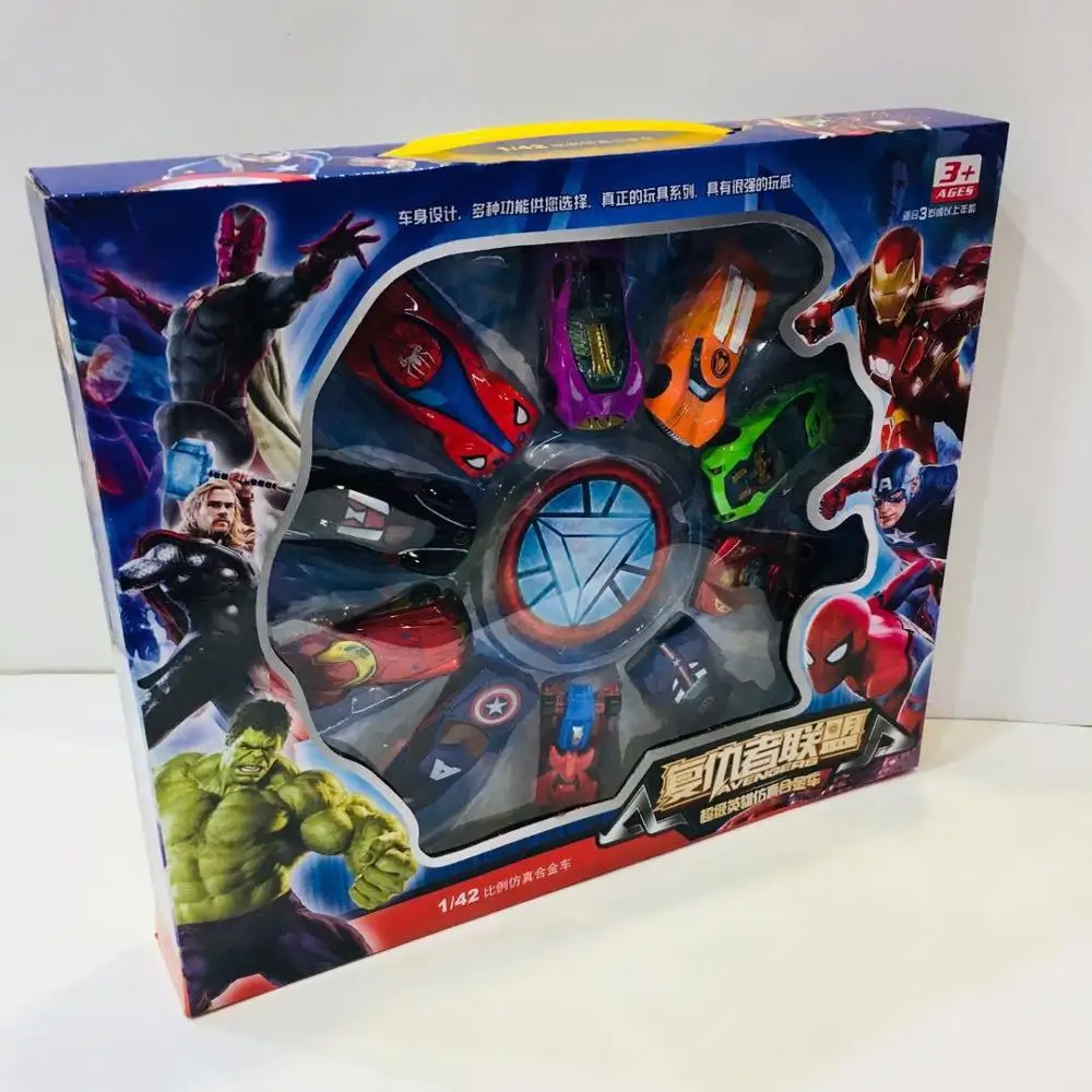 10 шт. детские игрушечные машинки мстители Союз для катания на лыжах мини