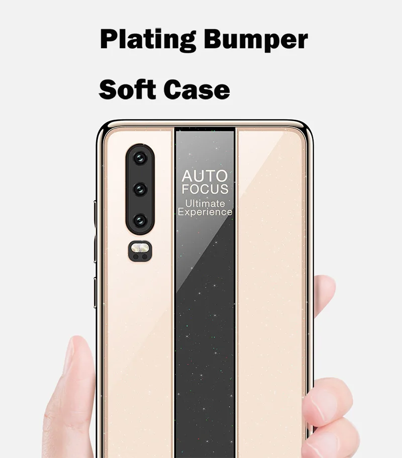 Чехол для Huawei P30 Pro Мягкий силиконовый чехол с органическим стеклом P20 Lite Mate 20