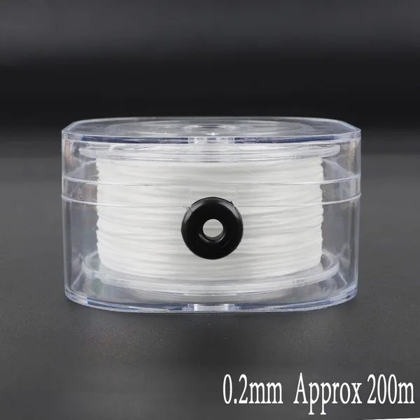 200m 0.2mm 0,2 мм/0,6 мм/0,8 мм/1 мм DIY Кристалл Бисероплетение стрейч эластичная нить с коробкой 30-200 м/рулон Бисероплетение линия сильный Кристалл шнур - Цвет: 200m 0.2mm
