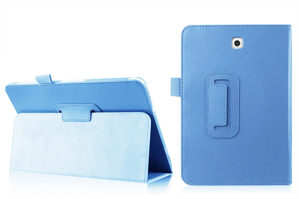 (100 шт.) DHL 2-Folder Litchi Flip Stand кожаный чехол-сумочка Funda Cover For Samsung Galaxy Tab S2 8 0 SM-T710 T715 T710 |