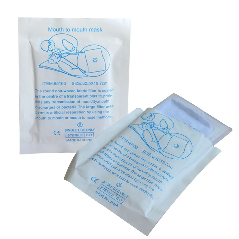 

500 pcs/pack CPR Face Shield Resuscitator mouth to mouth mask new