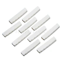 10 pcs guitar bone nut slotted bridge nut for electric guitar parts accessories ivory 6 string 43mm