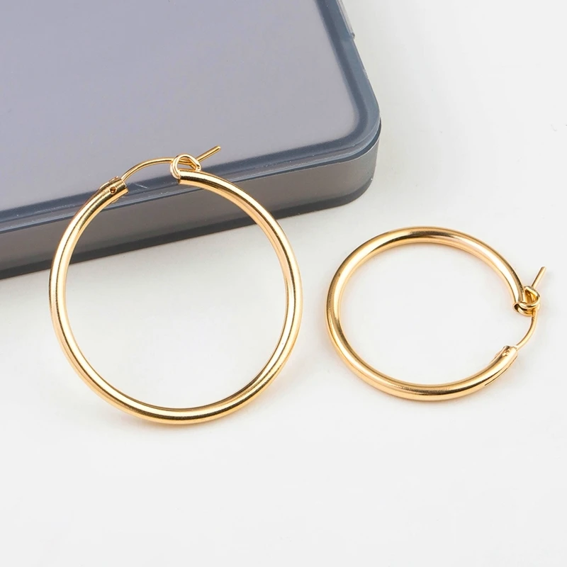 Пара 14 K gold filled Серьги Крючки 15 мм/19 мм/22 мм/29 мм/35 мм золотое покрытие клип серьги для DIY серьга изготовления ювелирных изделий