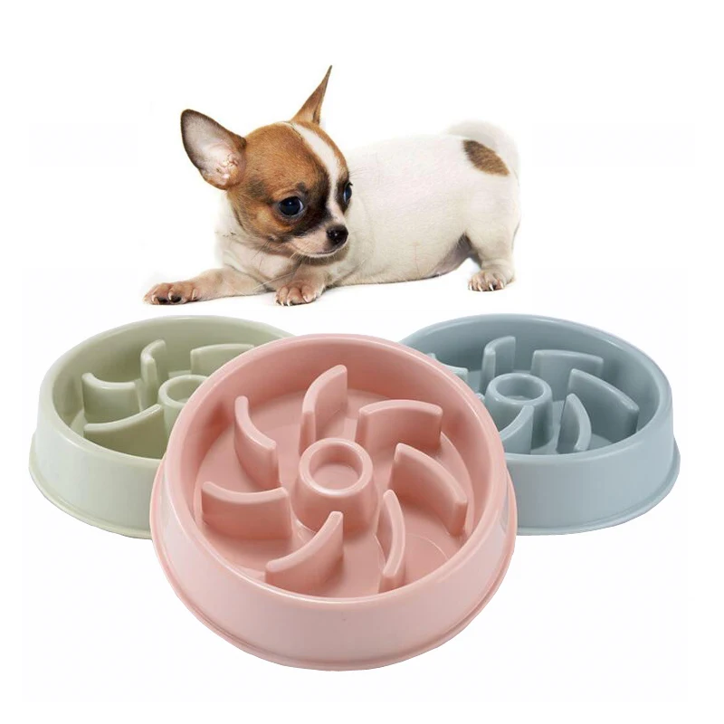 Pet Dog Slowing Eating Bowl Leaves Shape Funny Feeders Prevent Choke Pets Bowls For Puppy Small Cat Food PB029 | Дом и сад