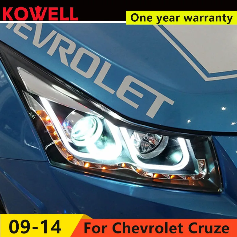 Автомобильный Стайлинг KOWELL для Chevrolet Cruze фары 2009 2014 СВЕТОДИОДНЫЙ DRL Q5 Bi ксеноновые