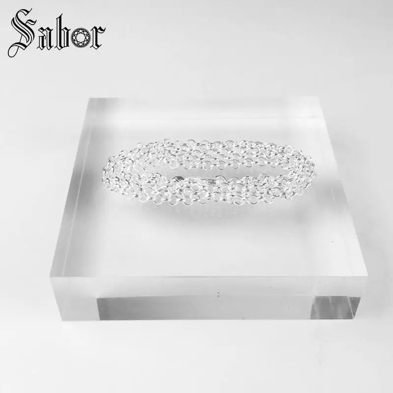 Ожерелье серебряное круглое с цепочкой Belcher модные украшения Ketting базовые