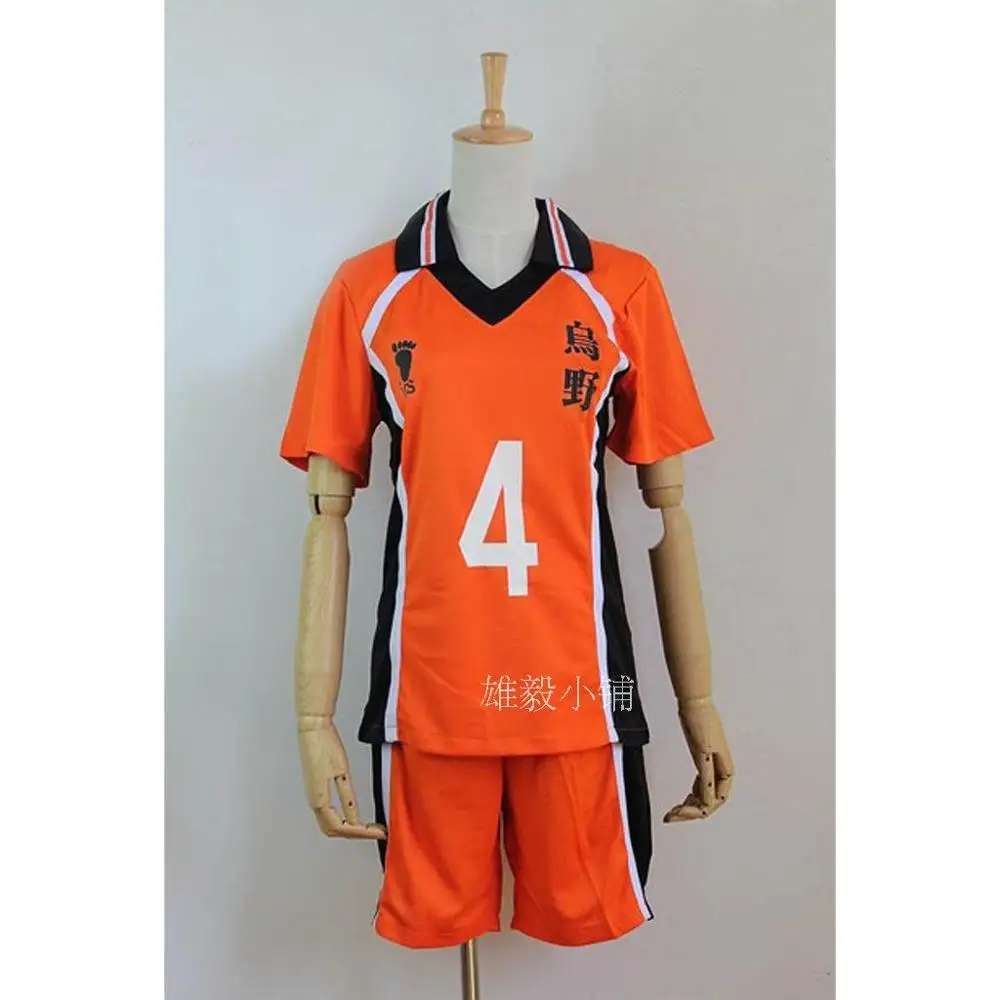 Haikyuu cosplay Костюм Аниме карасуно старшеклассный клуб Хината Shyouyou Футболка спортивная одежда косплей униформа - Цвет: Number 4