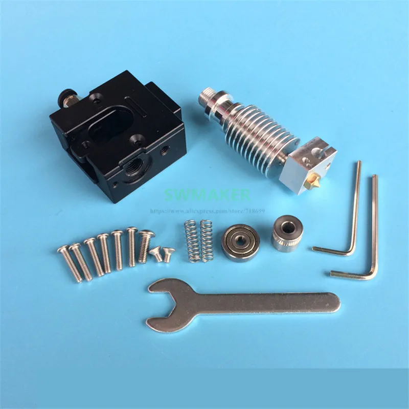 Black/silver Full Metal Bulldog bowden/direct extruder kit with V6 hotend j-head for 1.75mm Filament | Компьютеры и офис